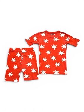 Hanna Andersson Organic Cotton Red White Star Pajama Set Kids US 10 140 cm